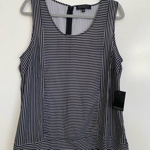 NWT Eloquii Striped Sleeveless Blouse - 14